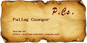 Pallag Csongor névjegykártya